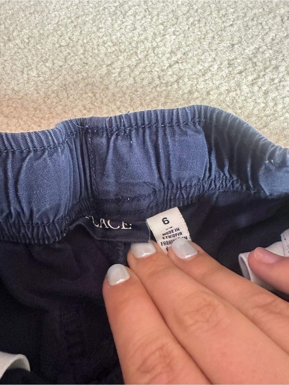 The Children's Place Navy Jogger Pants with White Drawstring